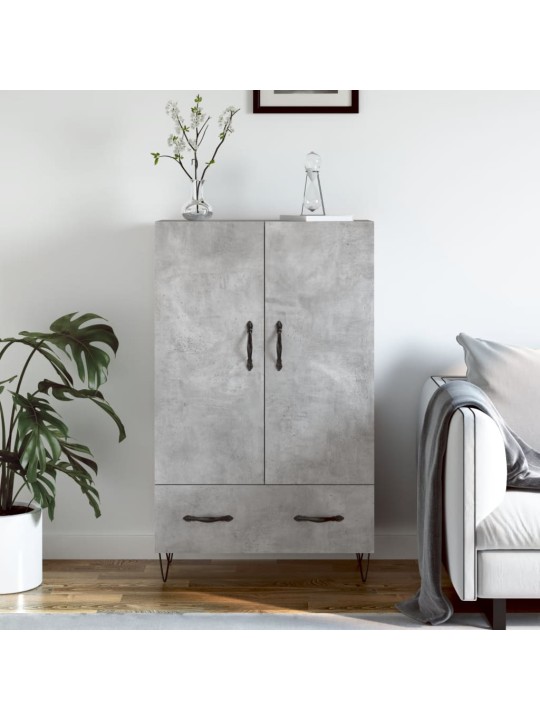 Augstais skapītis, pelēks, 69,5x31x115 cm, inženierijas koks