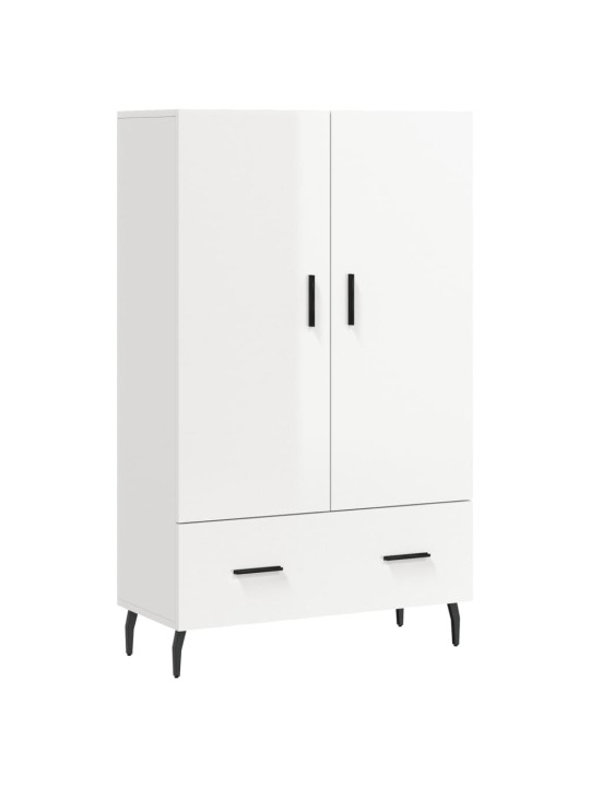 Augstais skapis, spīdīgi balts, 69,5x31x115cm inženierijas koks