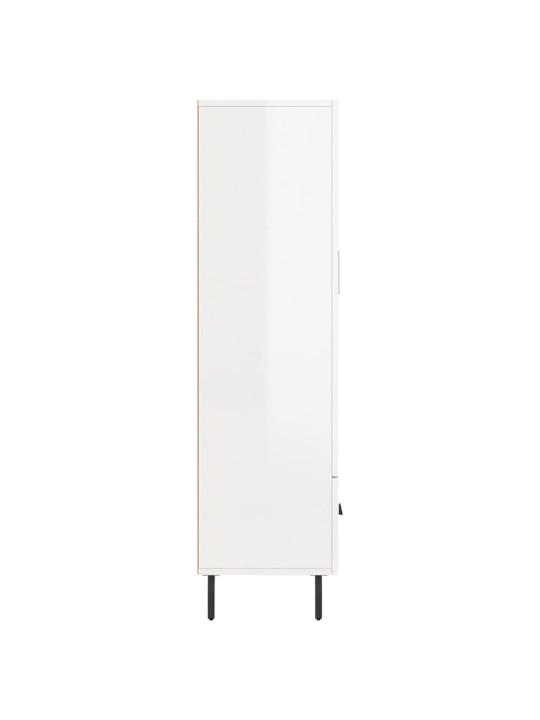 Augstais skapis, spīdīgi balts, 69,5x31x115cm inženierijas koks