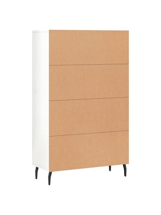 Augstais skapis, spīdīgi balts, 69,5x31x115cm inženierijas koks