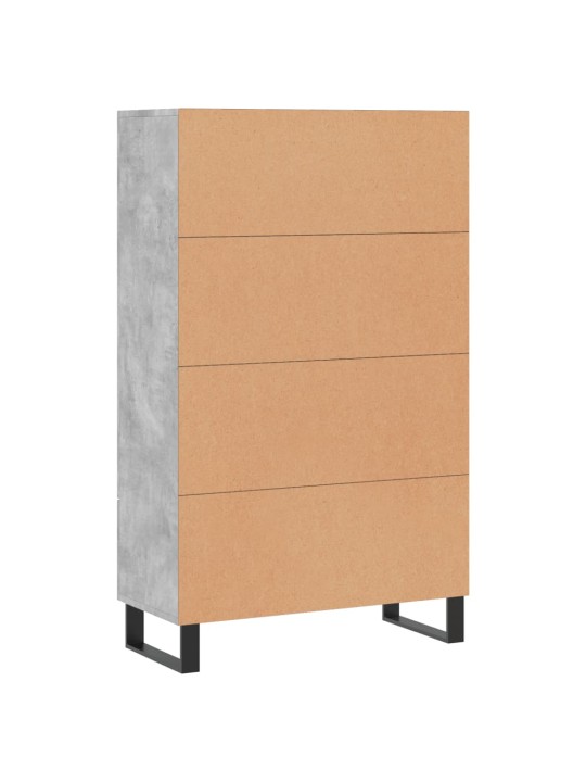 Augstais skapītis, pelēks, 69,5x31x115 cm, inženierijas koks