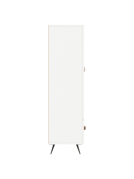 Augstais skapītis, balts, 69,5x31x115 cm, inženierijas koks