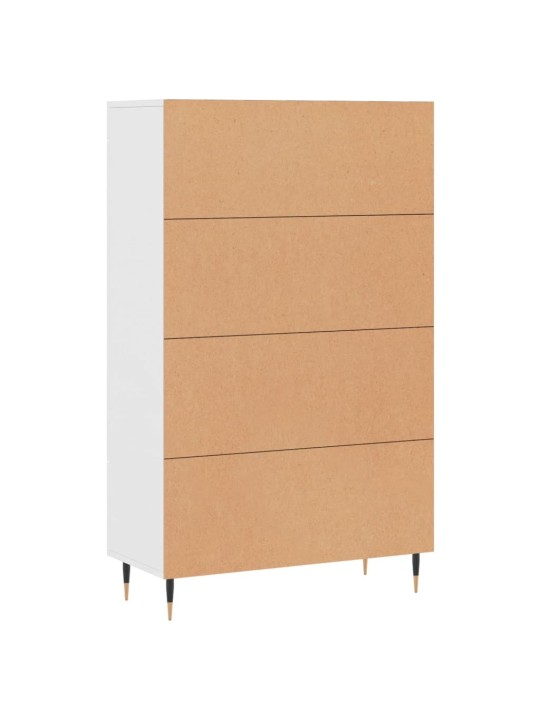 Augstais skapītis, balts, 69,5x31x115 cm, inženierijas koks