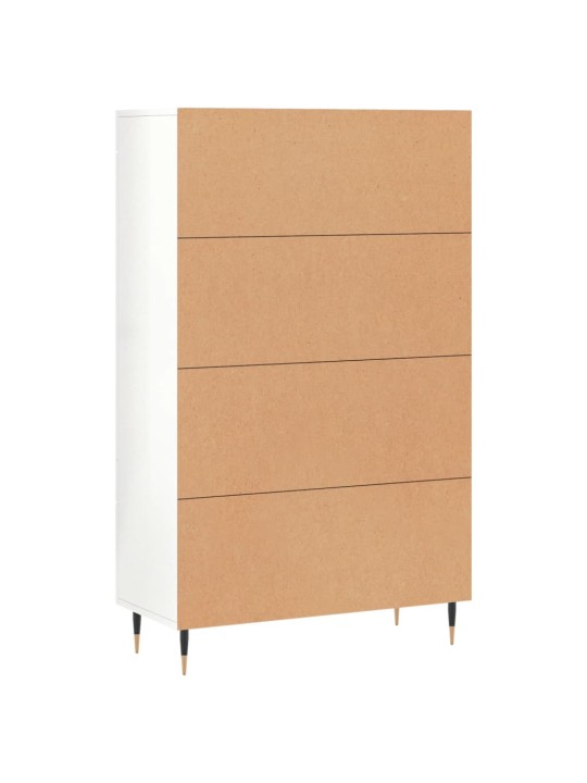 Augstais skapis, spīdīgi balts, 69,5x31x115cm inženierijas koks
