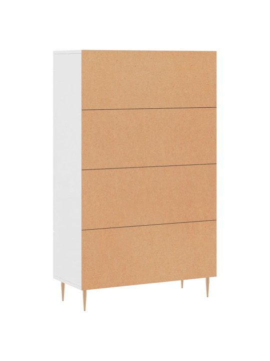 Augstais skapītis, balts, 69,5x31x115 cm, inženierijas koks