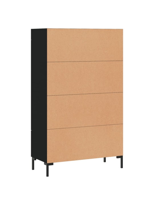 Augstais skapītis, melns, 69,5x31x115 cm, inženierijas koks