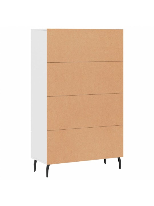 Augstais skapītis, balts, 69,5x31x115 cm, inženierijas koks