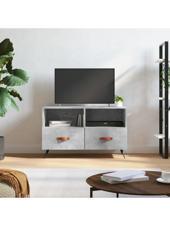 Tv skapītis, betona pelēks, 80x36x50 cm, inženierijas koks