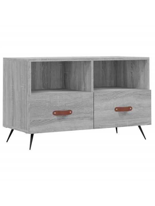 Tv skapītis, pelēka ozolkoka, 80x36x50 cm, inženierijas koks