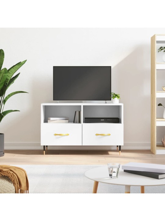 Tv skapītis, balts, 80x36x50 cm, inženierijas koks