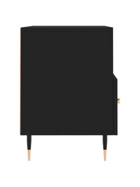 Tv skapītis, melns, 80x36x50 cm, inženierijas koks
