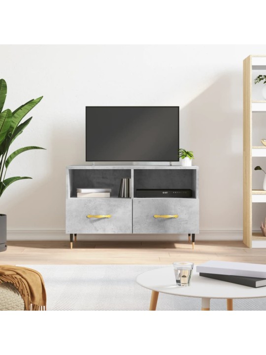 Tv skapītis, betona pelēks, 80x36x50 cm, inženierijas koks