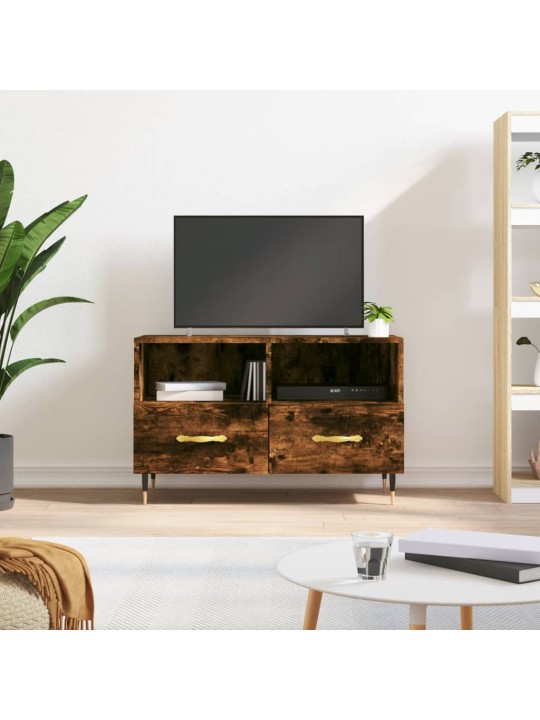 Tv skapītis, ozolkoka krāsa, 80x36x50 cm, inženierijas koks