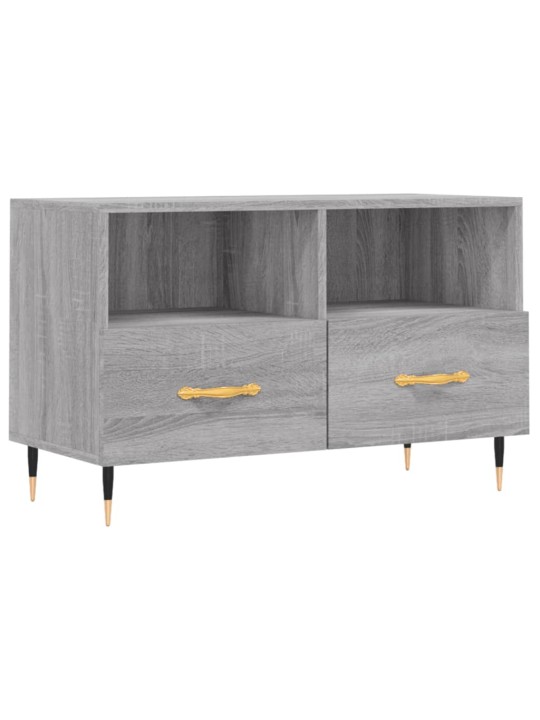 Tv skapītis, pelēka ozolkoka, 80x36x50 cm, inženierijas koks