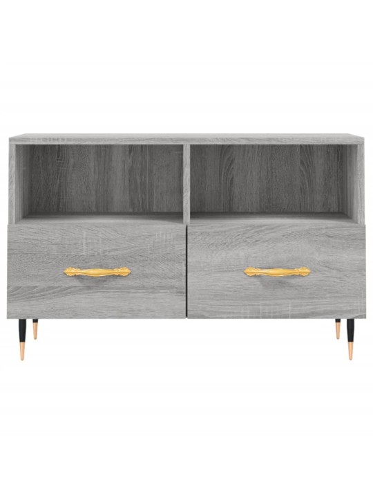 Tv skapītis, pelēka ozolkoka, 80x36x50 cm, inženierijas koks