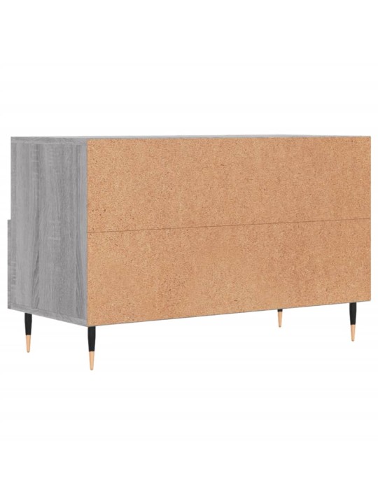 Tv skapītis, pelēka ozolkoka, 80x36x50 cm, inženierijas koks