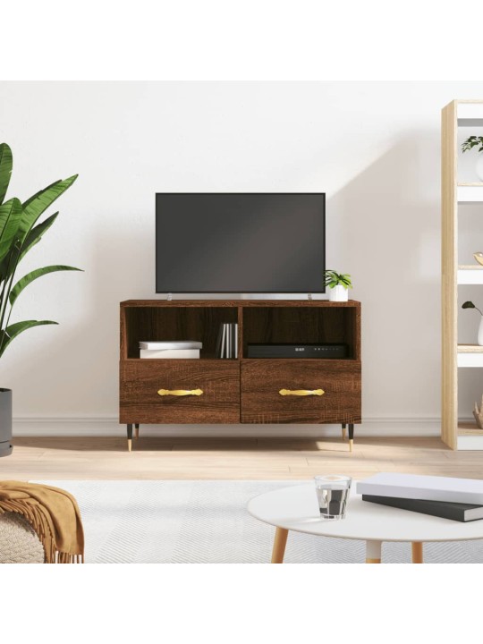 Tv skapītis, ozolkoka krāsa, 80x36x50 cm, inženierijas koks