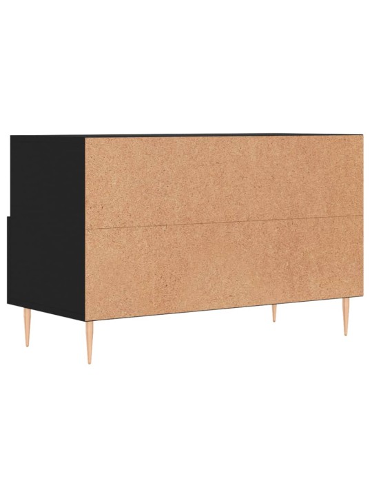 Tv skapītis, melns, 80x36x50 cm, inženierijas koks