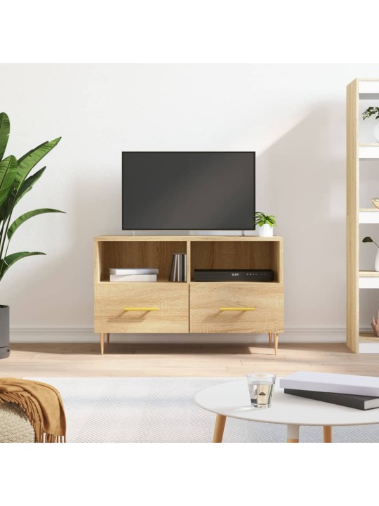 Tv skapītis, ozolkoka krāsa, 80x36x50 cm, inženierijas koks