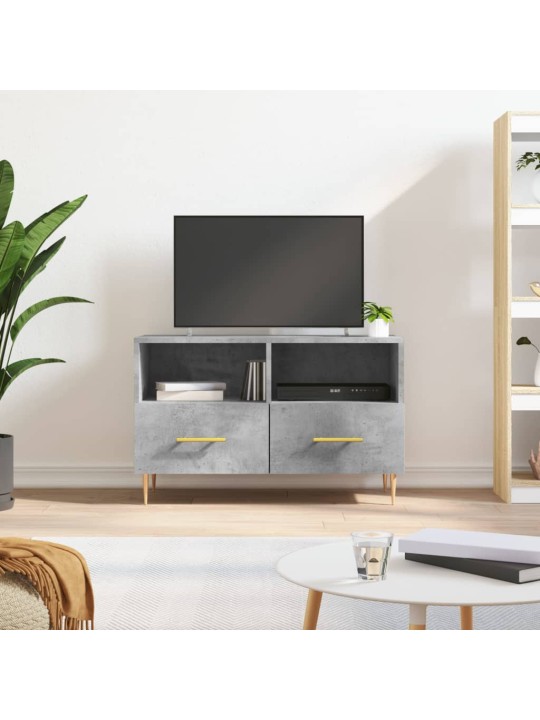Tv skapītis, betona pelēks, 80x36x50 cm, inženierijas koks