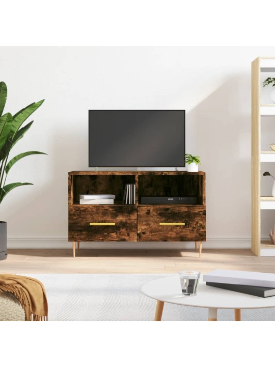 Tv skapītis, ozolkoka krāsa, 80x36x50 cm, inženierijas koks