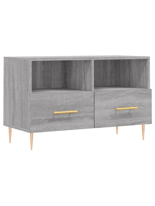 Tv skapītis, pelēka ozolkoka, 80x36x50 cm, inženierijas koks