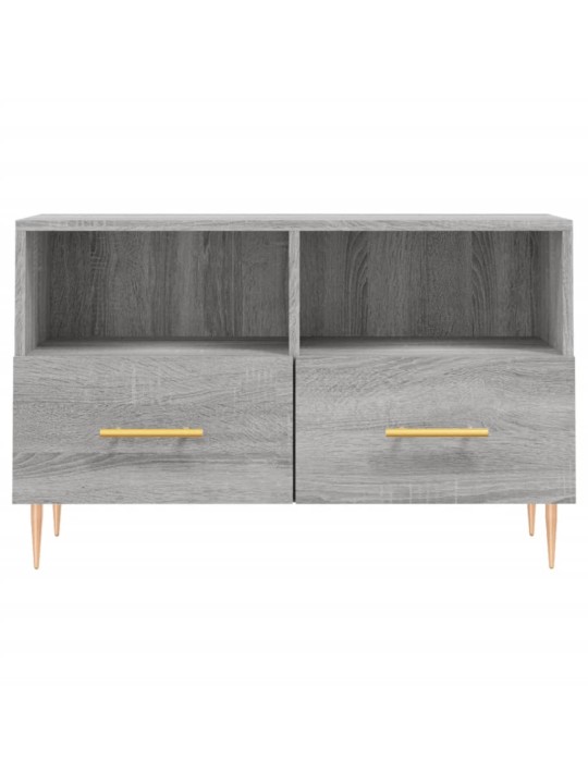 Tv skapītis, pelēka ozolkoka, 80x36x50 cm, inženierijas koks