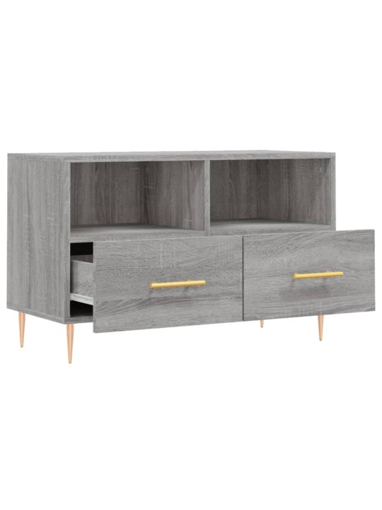 Tv skapītis, pelēka ozolkoka, 80x36x50 cm, inženierijas koks
