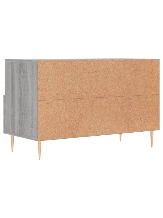 Tv skapītis, pelēka ozolkoka, 80x36x50 cm, inženierijas koks