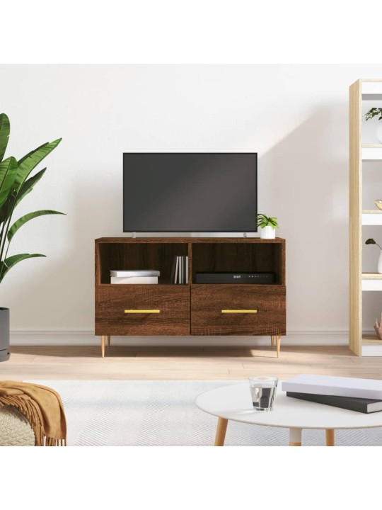 Tv skapītis, ozolkoka krāsa, 80x36x50 cm, inženierijas koks
