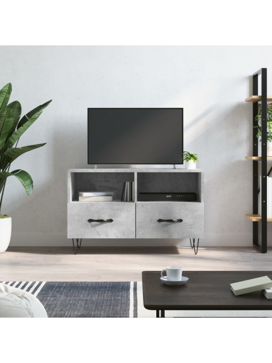 Tv skapītis, betona pelēks, 80x36x50 cm, inženierijas koks