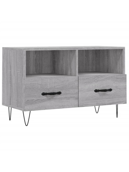 Tv skapītis, pelēka ozolkoka, 80x36x50 cm, inženierijas koks
