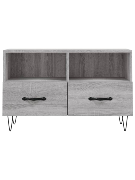 Tv skapītis, pelēka ozolkoka, 80x36x50 cm, inženierijas koks