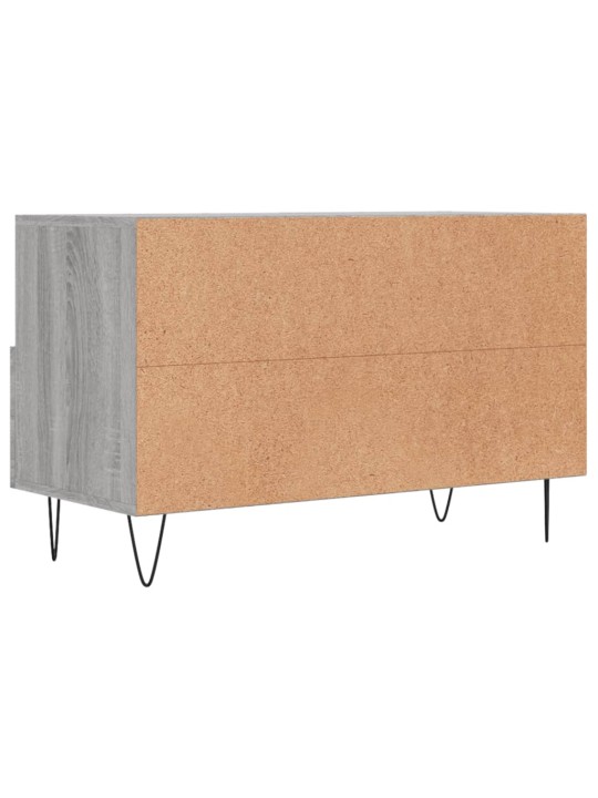 Tv skapītis, pelēka ozolkoka, 80x36x50 cm, inženierijas koks