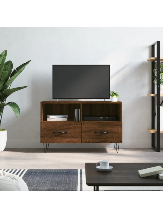Tv skapītis, ozolkoka krāsa, 80x36x50 cm, inženierijas koks