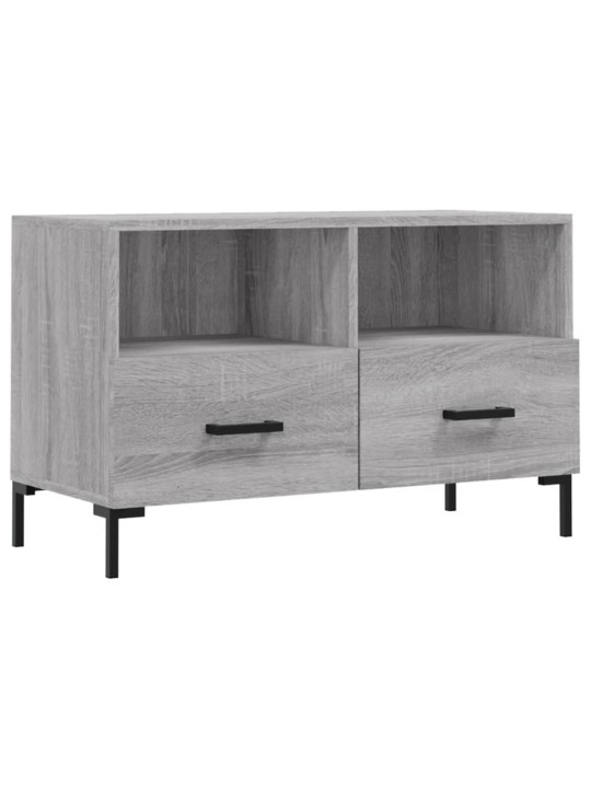 TV skapītis, pelēka ozolkoka, 80x36x50 cm, inženierijas koks