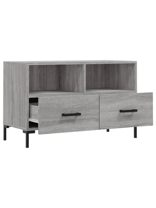 TV skapītis, pelēka ozolkoka, 80x36x50 cm, inženierijas koks