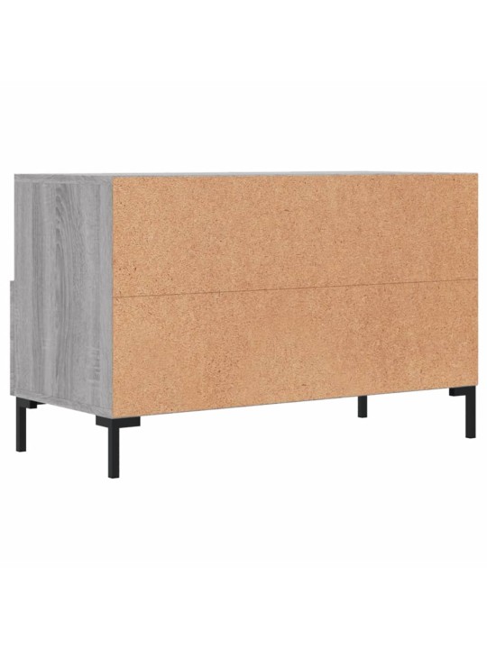 TV skapītis, pelēka ozolkoka, 80x36x50 cm, inženierijas koks