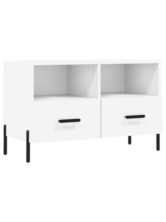 Tv skapītis, balts, 80x36x50 cm, inženierijas koks