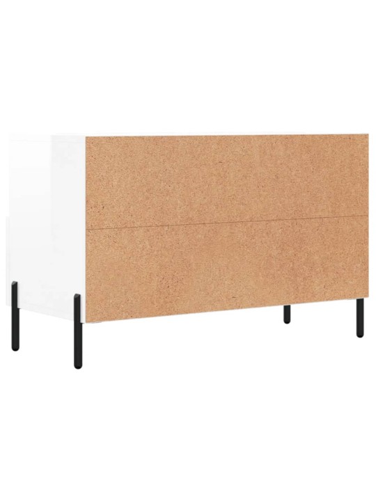Tv skapītis, spīdīgi balts, 80x36x50 cm, inženierijas koks