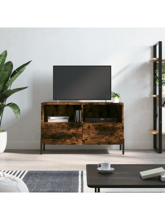 Tv skapītis, ozolkoka krāsa, 80x36x50 cm, inženierijas koks