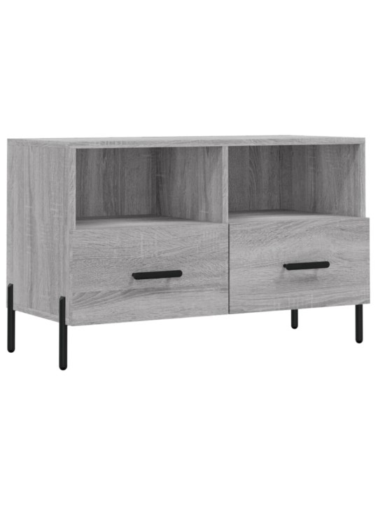 TV skapītis, pelēka ozolkoka, 80x36x50 cm, inženierijas koks