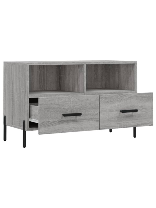 TV skapītis, pelēka ozolkoka, 80x36x50 cm, inženierijas koks