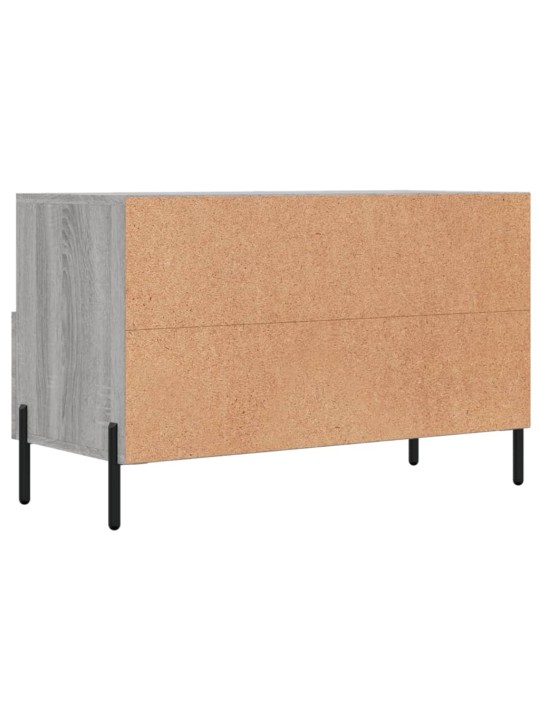 TV skapītis, pelēka ozolkoka, 80x36x50 cm, inženierijas koks