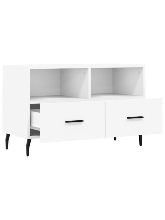 Tv skapītis, balts, 80x36x50 cm, inženierijas koks
