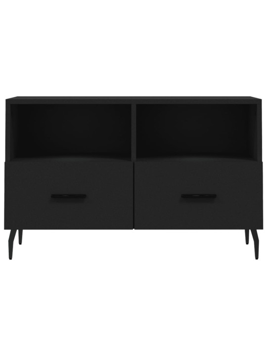Tv skapītis, melns, 80x36x50 cm, inženierijas koks