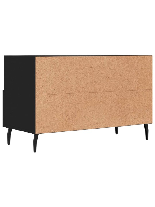 Tv skapītis, melns, 80x36x50 cm, inženierijas koks