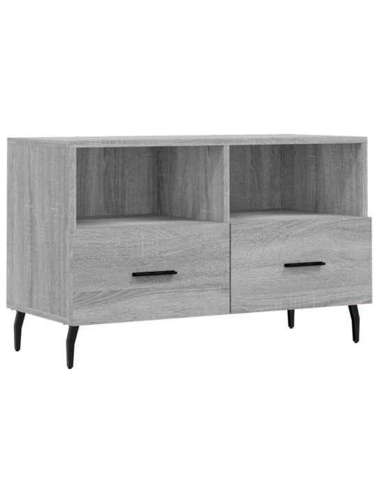 Tv skapītis, pelēka ozolkoka, 80x36x50 cm, inženierijas koks