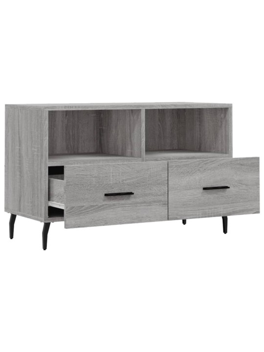 Tv skapītis, pelēka ozolkoka, 80x36x50 cm, inženierijas koks