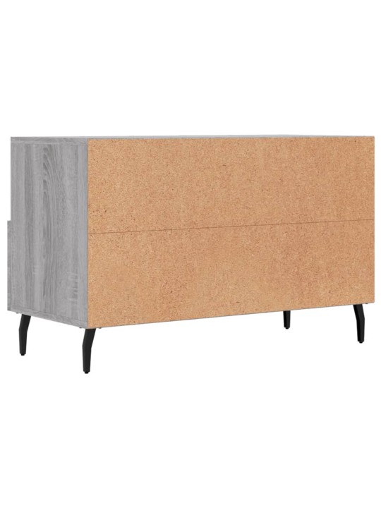 Tv skapītis, pelēka ozolkoka, 80x36x50 cm, inženierijas koks